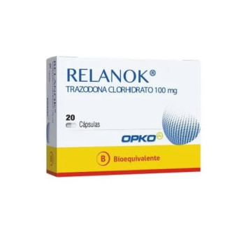 Relanok 100 mg 20 capsulas trazodona Lab Opko