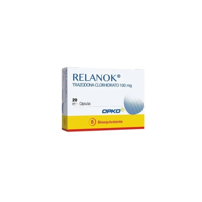 Relanok 100 mg 20 capsulas trazodona Lab Opko