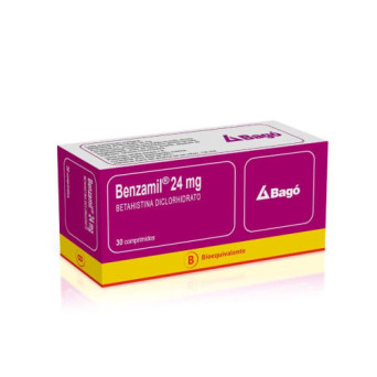Benzamil 24 Mg 30 Comprimidos