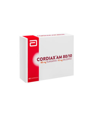 Cordiax AM 80/10 mg 40 Comprimidos Vence 31-05-25 (stock 1)