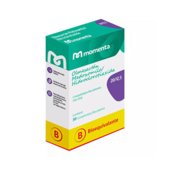 Olmesartan / Hidroclorotiazida 20/12.5 Mg 30 Comprimidos Vence 01/2026 Stock 2