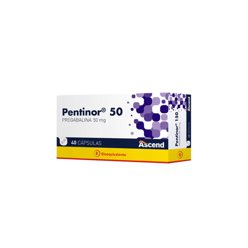 Pentinor 50 mg 40 capsulas