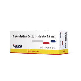 Betahistina Diclorhidrato 16 mg x 30 comp