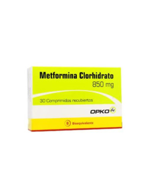 Metformina 850 Mg 30 Comp. Recubiertos Opko