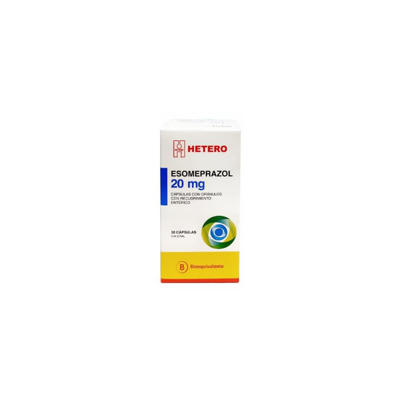 Esomeprazol 20 Mg 30 Capsulas Lab Hetero