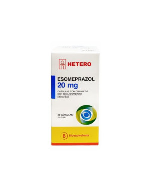 Esomeprazol 20 Mg 30 Capsulas Lab Hetero