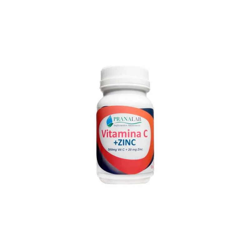 Vitamina C + Zinc 500mg/20mg 60 Capsulas Pranalab