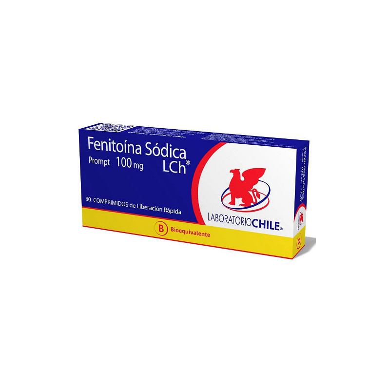 Fenitoina Sodica 100 mg 30 Comprimidos LR Lab Chile