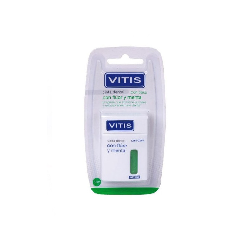 Vitis Cinta Dental Con Cera Fluor Y Menta 50 mts