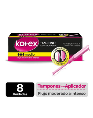 Kotex Tampones Medio 8 Un.