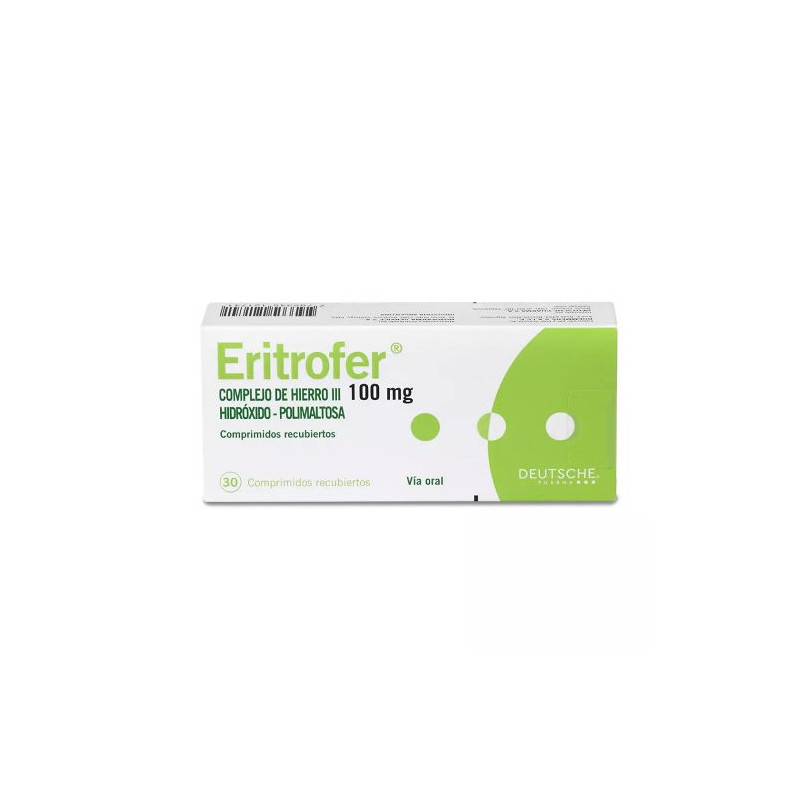 Eritrofer 100 Mg 30 Comprimidos Complejo De Hierro III