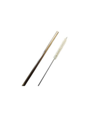 Bombilla de Acero Inoxidable Recta + Limpiador Weltun
