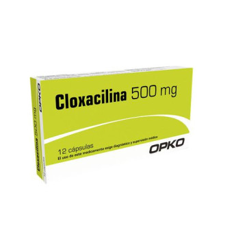 Cloxacilina 500 mg 12 capsulas Opko   VENCE 08/2026   STOCK 1