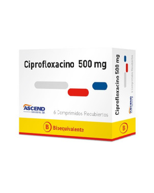 Ciprofloxacino 500 mg 6 comprimidos