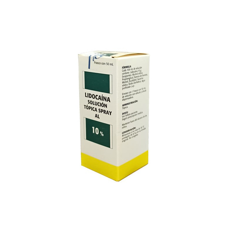 Lidocaina Clorhidrato solución tópica spray 10% 50 mL