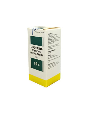 Lidocaina Clorhidrato solución tópica spray 10% 50 mL
