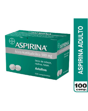 Aspirina 500 mg x 100 Comprimidos
