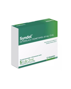 Syndol ampollas 30 mg/mL 5 unidades de 1 mL