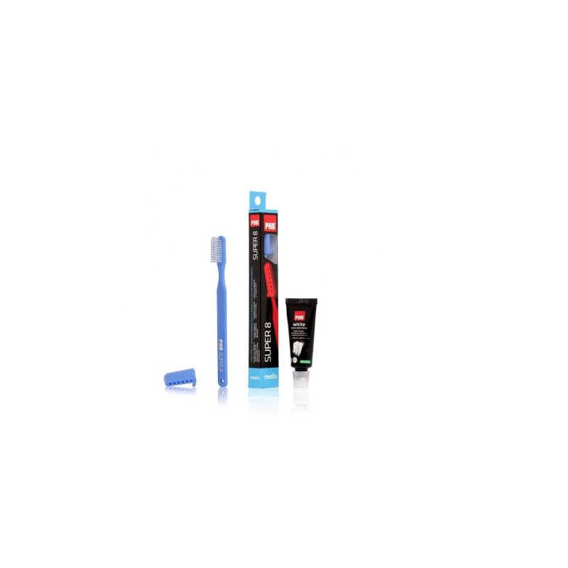 PHB Cepillo Super 8 Medio + Mini Pasta 15 ml
