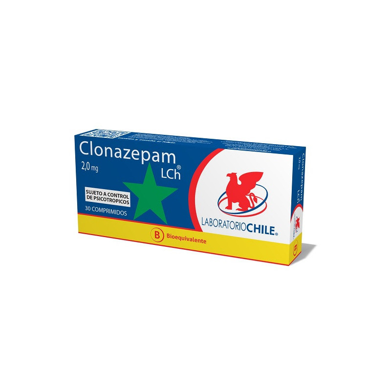 Clonazepam 2 mg 30 comp Lab Chile