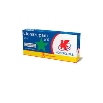 Clonazepam 0.5 mg 30 comp Lab Chile