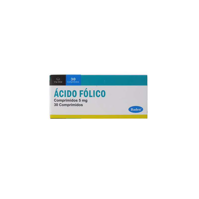 Ácido fólico 5 mg x 30 comp