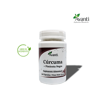 Curcuma + Pimienta Negra 90 caps. Avanti
