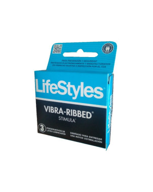 LifeStyles Preservativo Vibra-Ribbed 3 U.