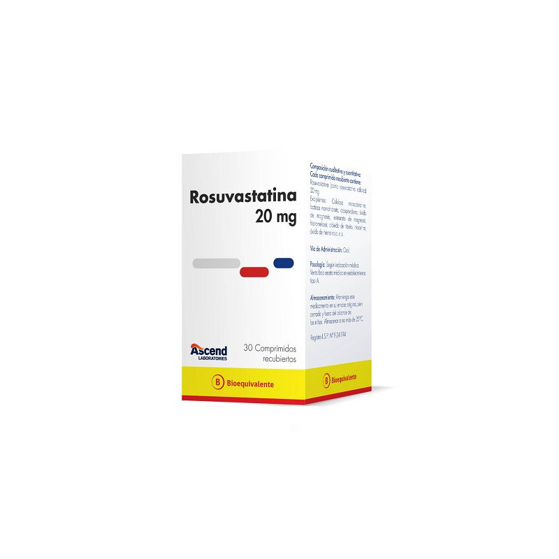 Rosuvastatina 20 mg 30 comprimidos