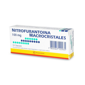 Nitrofurantoina Macrocristales 100 mg 10 cápsulas