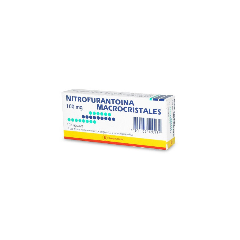 Nitrofurantoina Macrocristales 100 mg 10 cápsulas
