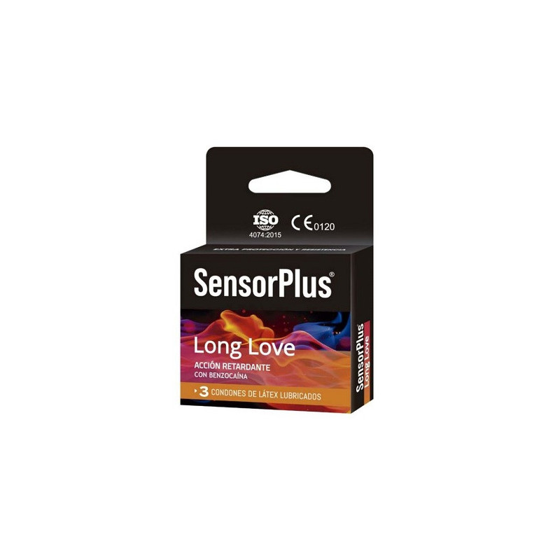 Sensor Plus Preservativo Long Love 3 Unidades
