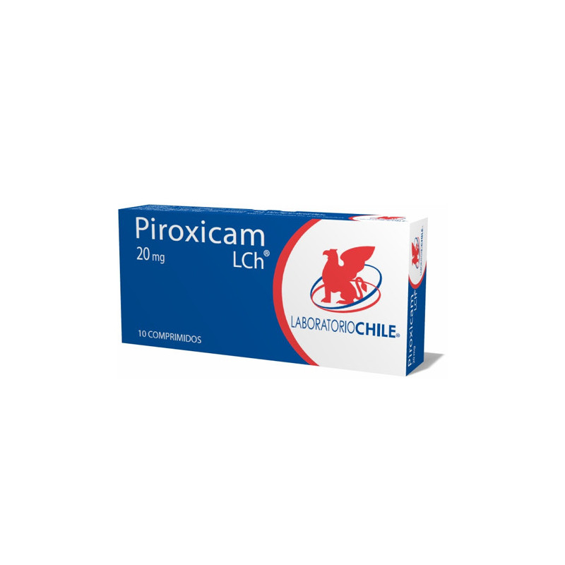 Piroxicam 20 mg. 10 comp. Lab. Chile