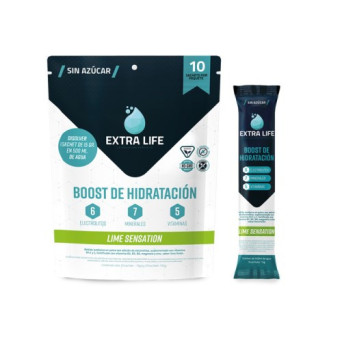 Extra Life Bebida Hidratante Con Electrolitos Lime Sensation 10 Sachets