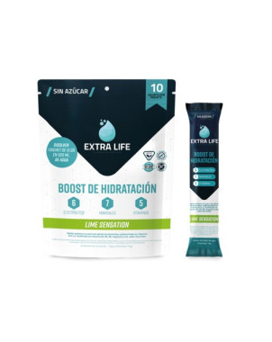 Extra Life Bebida Hidratante Con Electrolitos Lime Sensation 10 Sachets